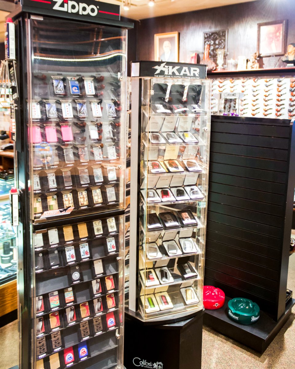 We're more than just tobacco products -- Our selection of lighters and more are sure to make a unique gift or stocking stuffer this holiday season. #IwanRiesAndCo #IwanRies #TobaccoShop #PipeTobacco #NewPipes