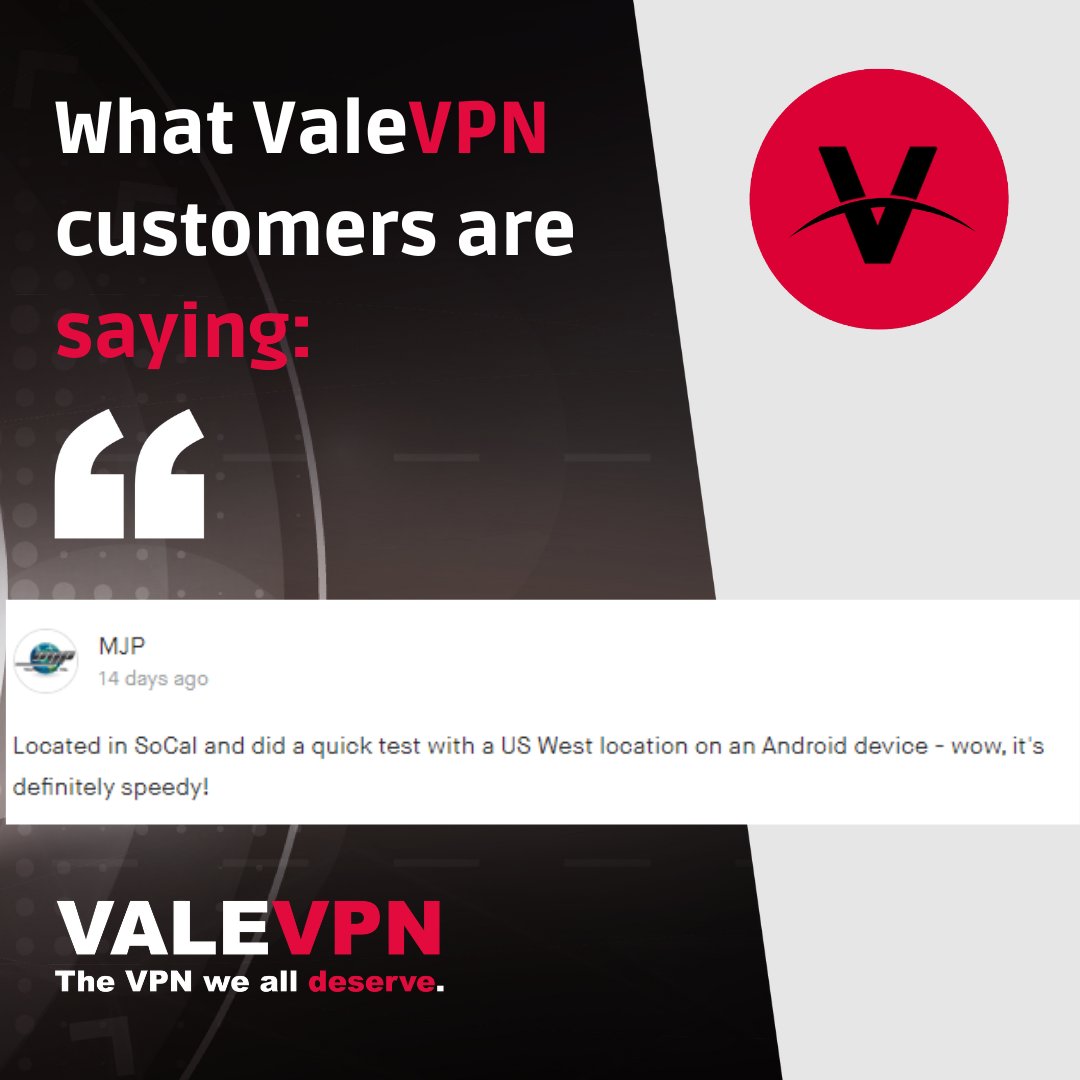 ValeVPN's tweet photo. Hey guys! Look for a recent testimonial from one of our beta testers! π
Your good compliments are much appreciated, and we're working hard to improve the #ValeVPN app.
Keep tuned! π€
π https://t.co/wRCBwAVxIf https://t.co/zMgPQ1amu8