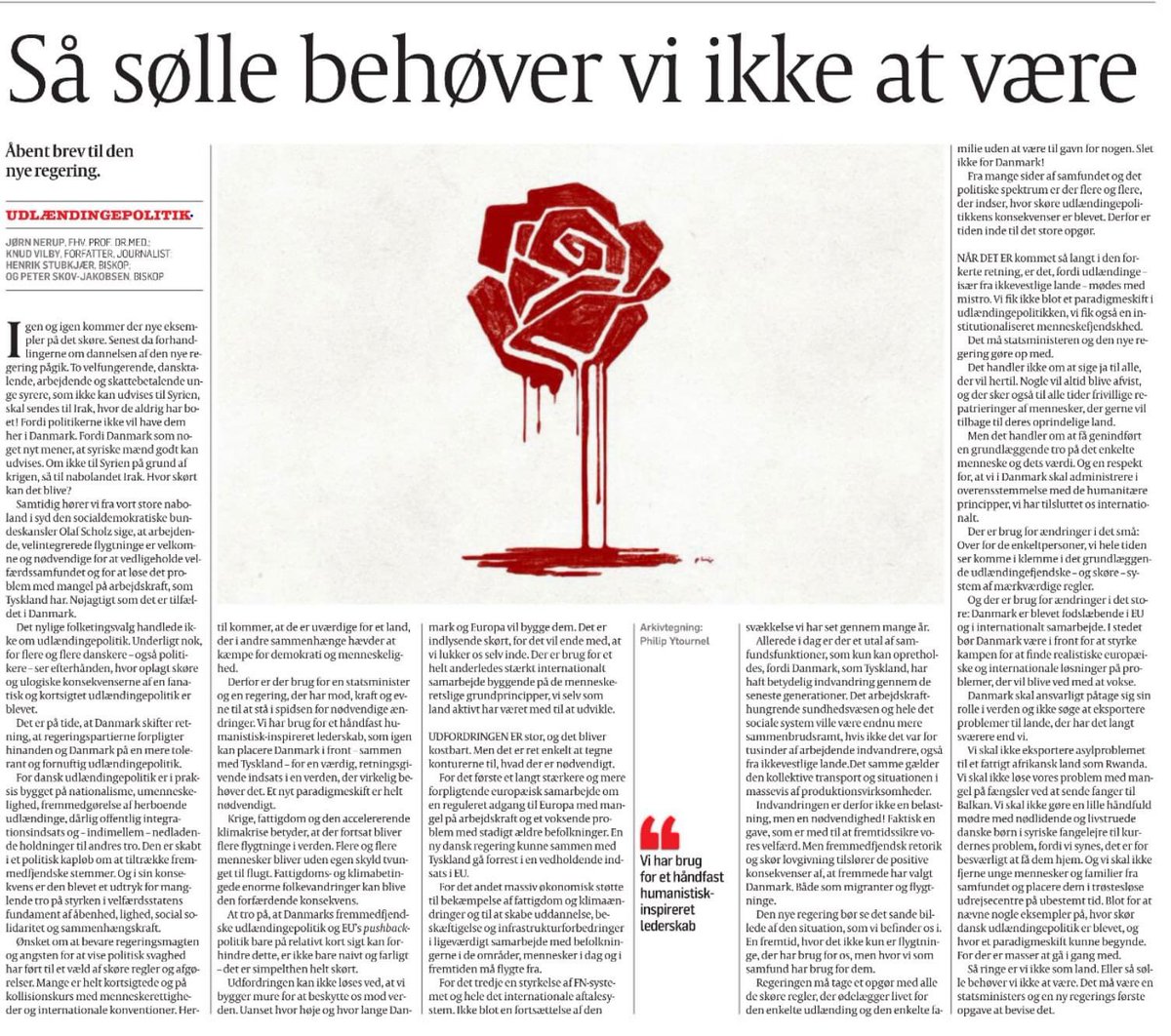 Danmark kom nu. Du kan godt. Vis din storhed og din humanisme. Gå forrest i kampen for menneskerettigheder, flygtninges rettigheder, børn og kvinders rettigheder. Hvorfor være sølle, når man kan være stor 🙏🏻<a href="/larsloekke/">Lars Løkke Rasmussen</a> <a href="/KaareDybvad/">Kaare Dybvad</a> <a href="/Statsmin/">Statsministeriet</a> #dkpol politiken.dk/9128811