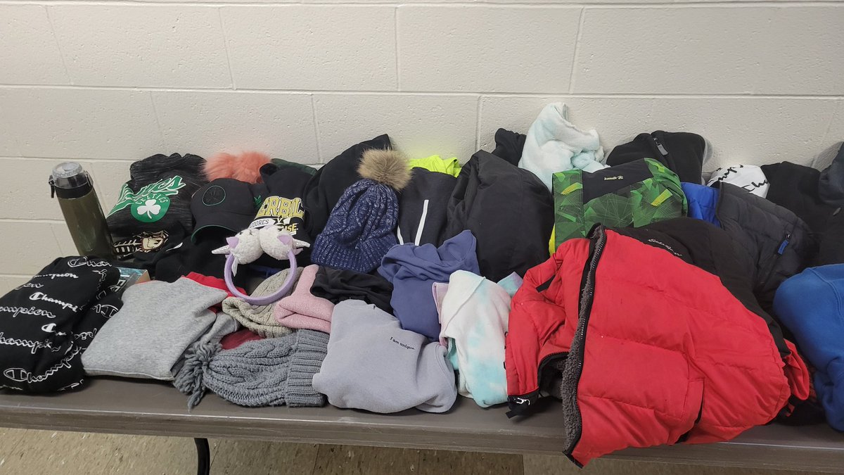 CHCSprincipal's tweet photo. The CHCS Lost and Found is overflowing!  Students should claim their items before the break. Any unclaimed items not labeled with a student's name will be washed and donated to charity. https://t.co/2CqRj5rmzc