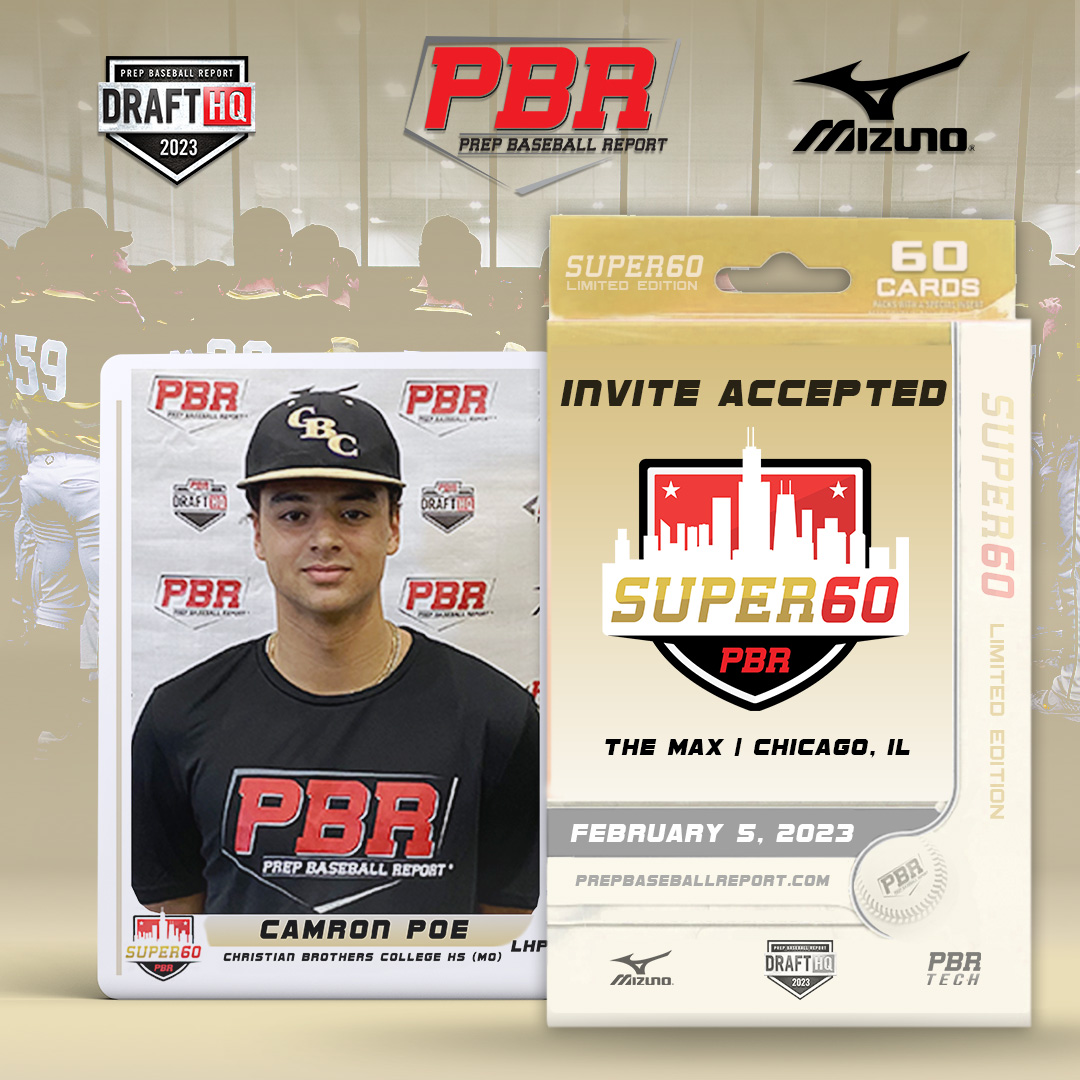 𝟮𝟬𝟮𝟯 𝗣𝗕𝗥 𝗦𝗨𝗣𝗘𝗥6️⃣0️⃣

Camron Poe 👉 Invite Accepted ✔️

'23 LHP <a href="/thecamronpoe/">Camron Poe</a> (MO) a <a href="/DukeBase/">Duke Baseball</a> recruit, is headed to Chicago! <a href="/PBRMissouri/">PBRMissouri</a> <a href="/ShooterHunt/">Shooter Hunt</a> <a href="/PBR_Moulder/">Kevin Moulder</a> 

🔗 loom.ly/-MJfjbg | #Super60