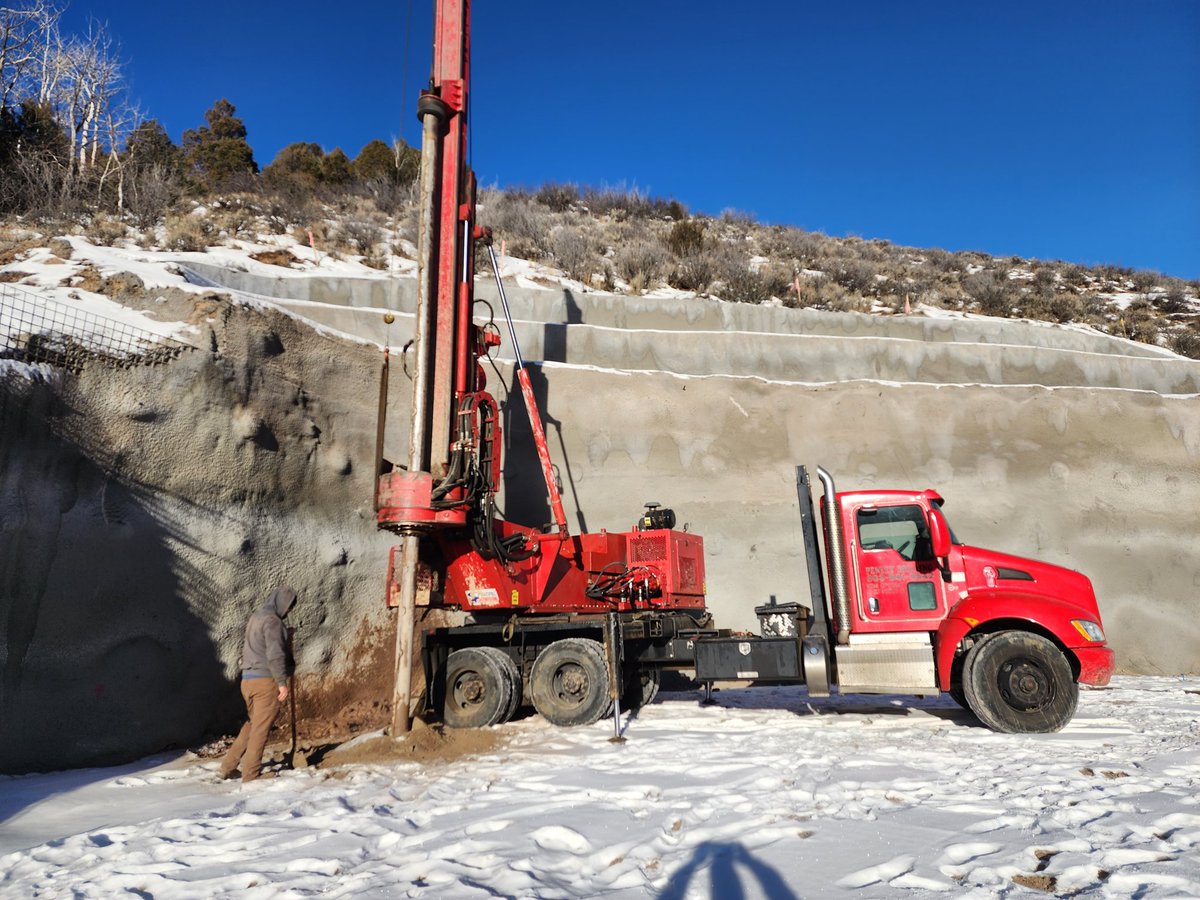 Drilling caissons at 300 Timber Springs Drive in Edwards, CO.