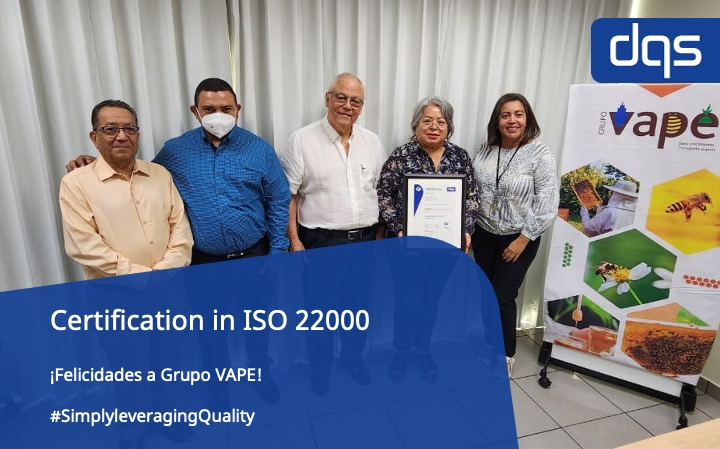 DQS_Caribe's tweet photo. ¡Muchas Felicidades! A Grupo VAPE que recibió su certificación en #ISO22000 con esto la empresa garantiza altos niveles de #inocuidad y #calidad 

#OrgulloDQS #SimplyLeveragingQuality #EmpresaLider https://t.co/LOyyaV157I