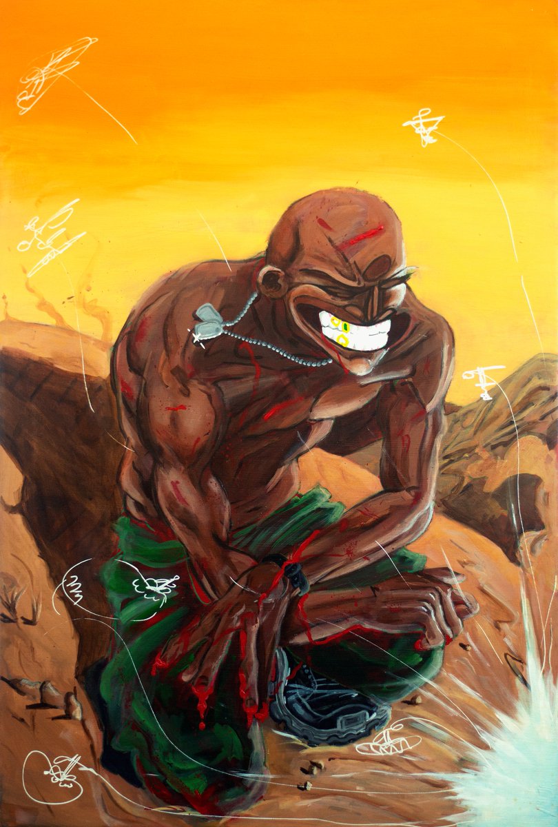 dimithryv's tweet image. &quot;Bloody Exploits&quot;
24 in. x 36 in.
Acrylic on canvas