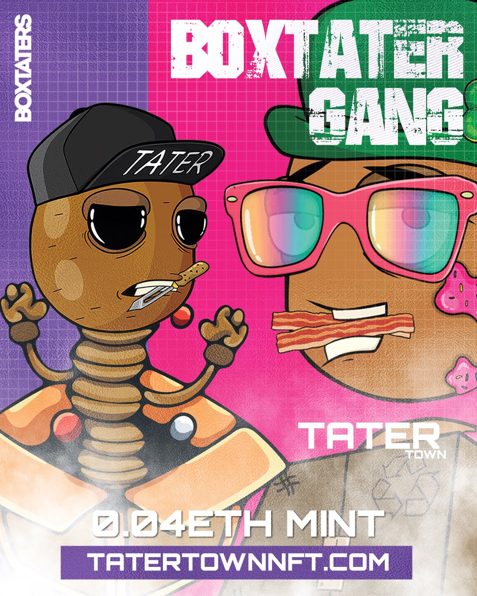 CryptoNJS's tweet photo. #TaterTown minting at 0.04eth with a bit of luck you grab a #BoxTater and join the gang.

🔗 https://t.co/g3koLIekcF
🔗 https://t.co/uun8sYWsAY
🔗 https://t.co/QpDeLibknn
🔗 @Tatertownnfts https://t.co/zLqmWzDrUY