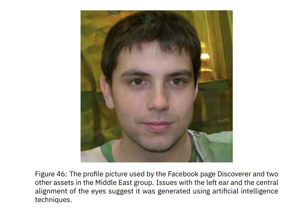 AIで作成されたと判断された架空の人物の写真を使ったプロパガンダアカウントのプロフィール写真