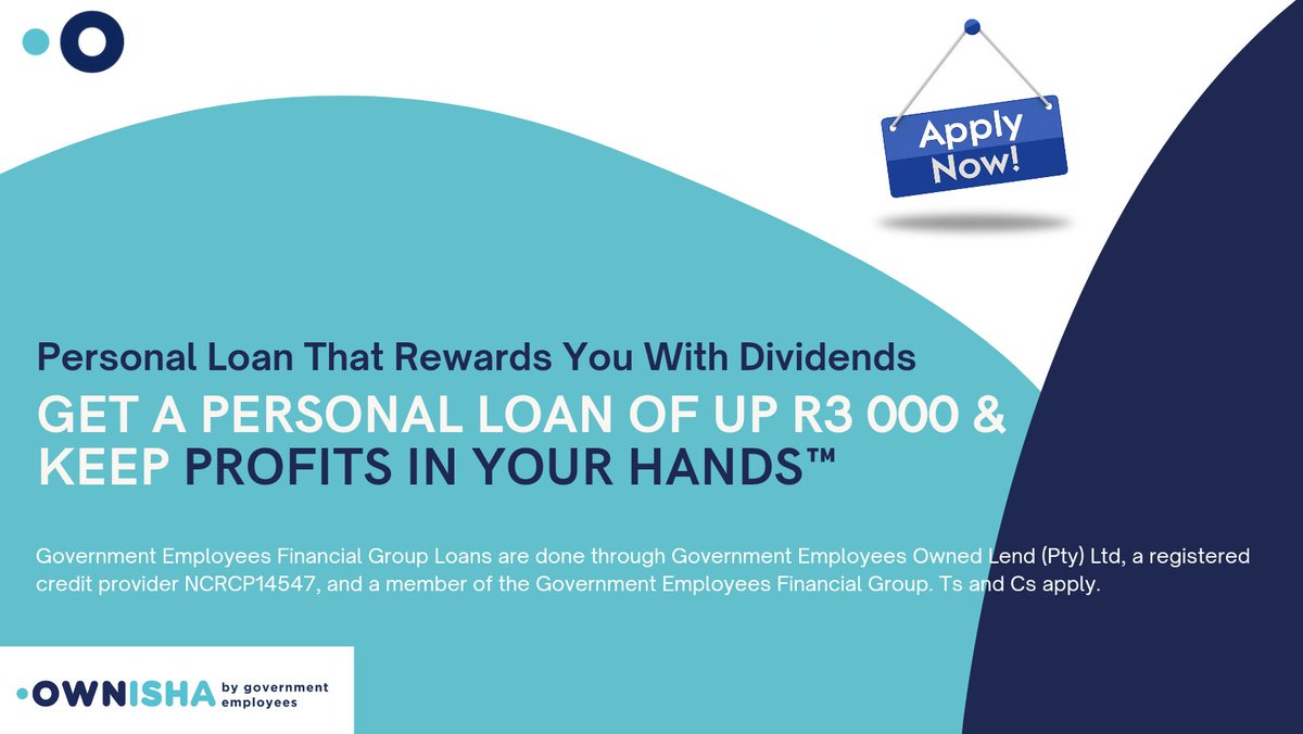 Need a loan? Try GEFG. We are different! Our profits are returned to government employees. Apply now. gefg.co.za/apply-for-loan/

Government Employees Financial Group (GEFG) is a coop financial services group that exclusively serves the financial needs of government employees.