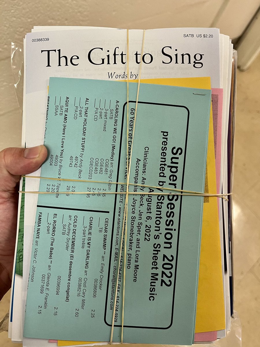 Every <a href="/MetroSchools/">Metro Schools</a> chorus teacher who attends our sight reading session on January 4th will receive a packet of sheet music valued at over $150! Thanks to <a href="/StantonsMusic/">Stanton's Sheet Music</a> for providing the complimentary music! #chorus #professionaldevelopment