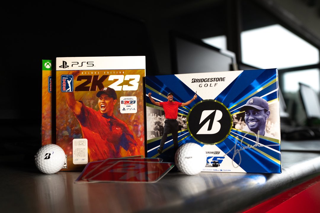 It’s PGA TOUR 2K23 giveaway time presented by Bridgestone Golf!

For your chance to win a copy of 2K23 PLUS a <a href="/TigerWoods/">Tiger Woods</a> signed dozen of TOUR B XS:
▫️𝙍𝙀𝙏𝙒𝙀𝙀𝙏
▫️𝘾𝙊𝙈𝙈𝙀𝙉𝙏 with your gaming platform
▫️𝙁𝙊𝙇𝙇𝙊𝙒 <a href="/bridgestonegolf/">Bridgestone Golf</a> and <a href="/PGATOUR2K/">#PGATOUR2K25</a>

Good luck! #PGATOUR2K23