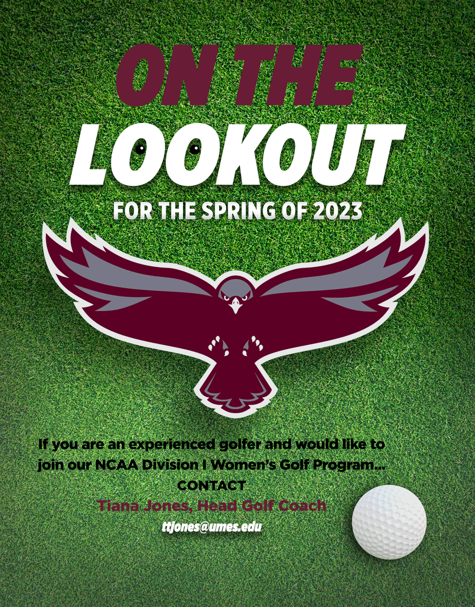 If you or someone you know is an experience golfer, our women's golf team wants you! Contact head men's and women's golf coach Tiana Jones for more information. #HawkPride