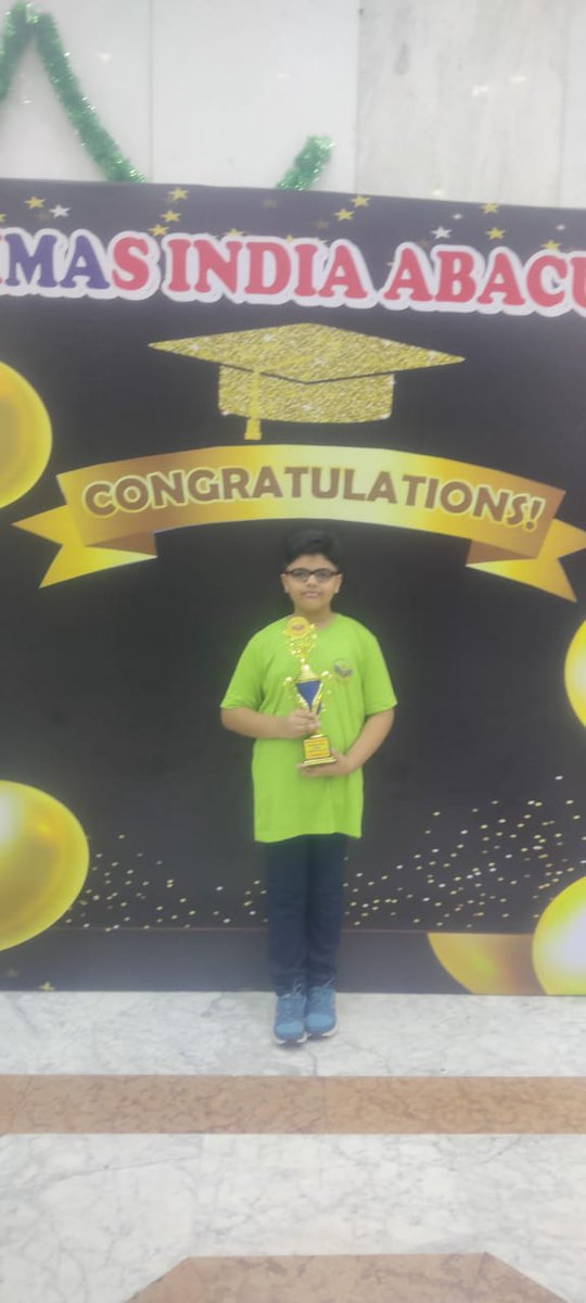 Our #Lakshith bagged the first runner's up trophy in International IMAS India Abacus Visual competition - 2022 in the Grand I category. <a href="/TanyaValecha/">Tanya Valecha</a> <a href="/RobertSun24/">Robert Sun</a> <a href="/AboutImpact/">Monica Patel</a> <a href="/india_imas/">IMAS INDIA</a>