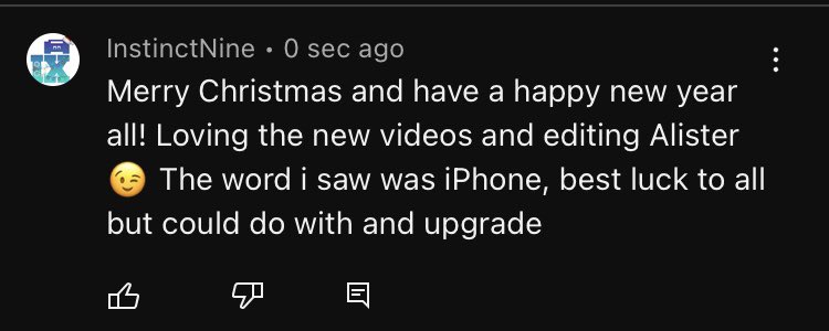 InstinctNine's tweet photo. @OMGitsAliA , thought id give it a go. As I said, I am loving the vids and the shorts are very good and consistent.  Have a Merry Christmas and a Happy new Year! Hoping I can have a chance at getting the iPhone as it would really help. Hoping you see this 😅 https://t.co/W6mLM98ie5