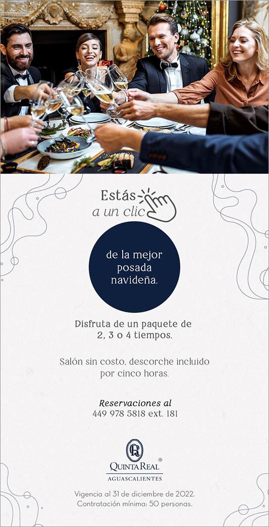 AMHYM_ags's tweet photo. La mejor posada navideña la tendrás en el Hotel Quinta Real. Pregunta por los paquetes disponibles con todo y descorche incluido‼️‼️🎄🍾🎁

☎️ Reserva al 449 978 5818 https://t.co/VM9KKoZeMe