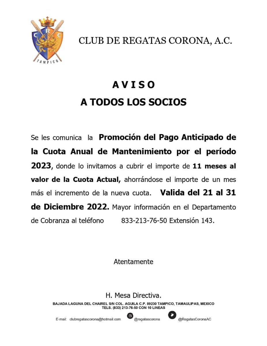 Club Regatas Corona (@regatascoronaac) on Twitter photo 