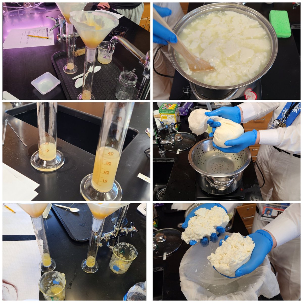 Biology students watched enzymes work in real time while they turned apple sauce into juice and mozzarella cheese was made.  <a href="/Barnegat_Magee/">Mr. Magee</a> <a href="/BarnegatSchools/">Dr. Brian Latwis</a> #onebarnegat #science #enzymes #Biology