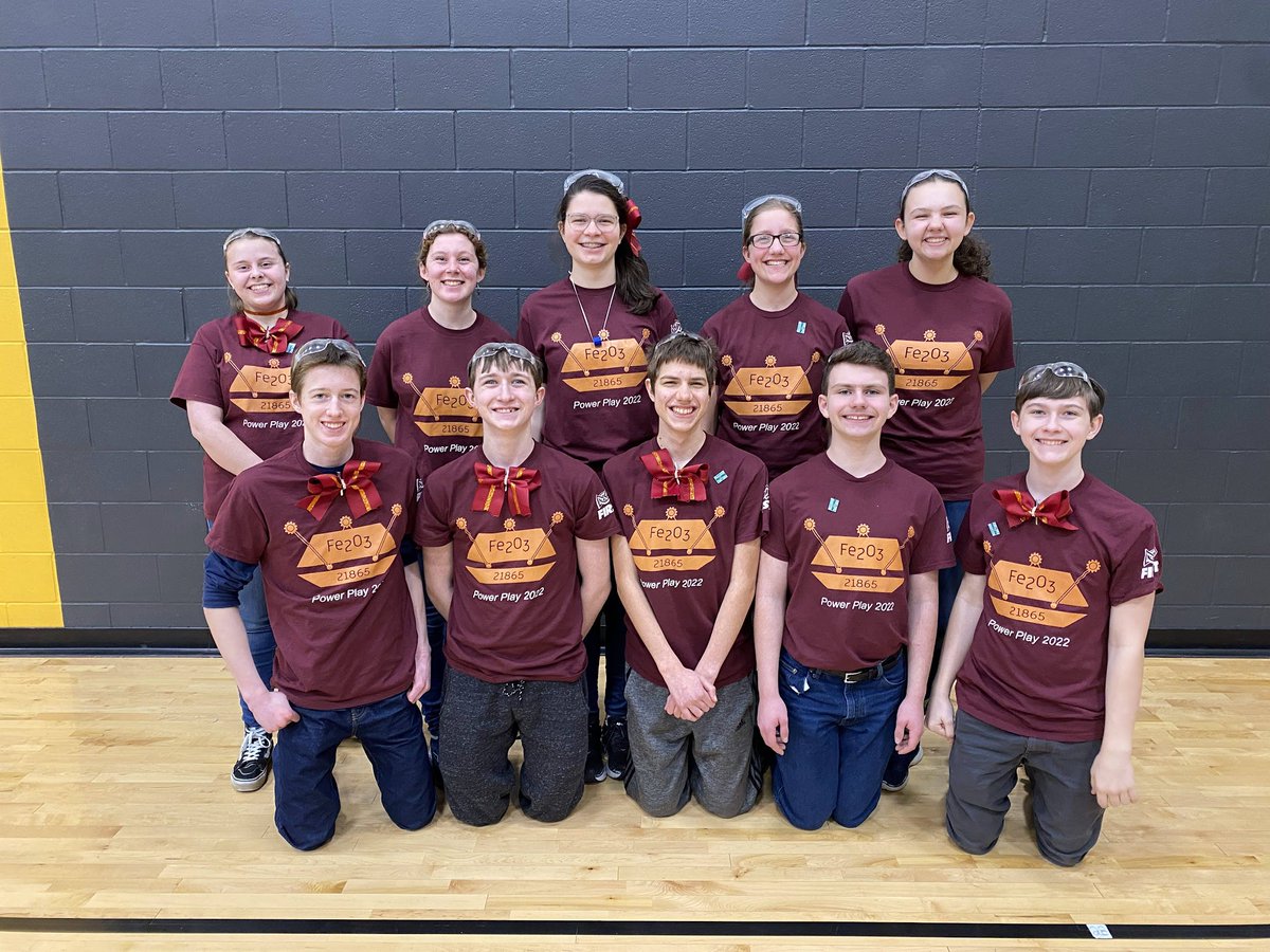 FRC6936's tweet photo. Our new FTC team Fe203 attended their first championship this weekend, where they were awarded runner up for one of the most prestigious awards in FTC, the Inspire Award, and were one of only two teams to advance to state! https://t.co/ZmspsCXOKX