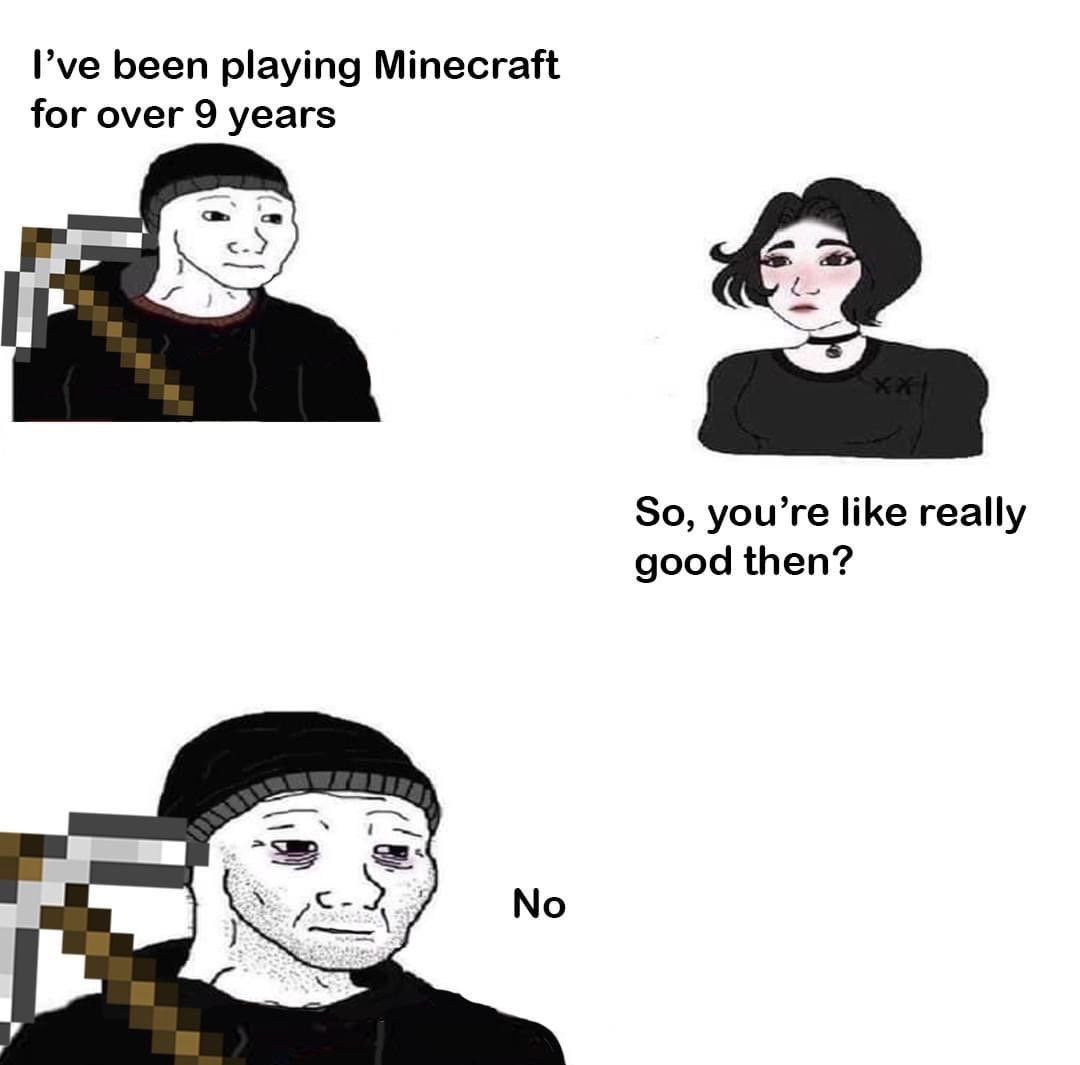 TxnRanger's tweet photo. Literally me every time I do Parkour in #minecraft https://t.co/iEt6DJhgyu
