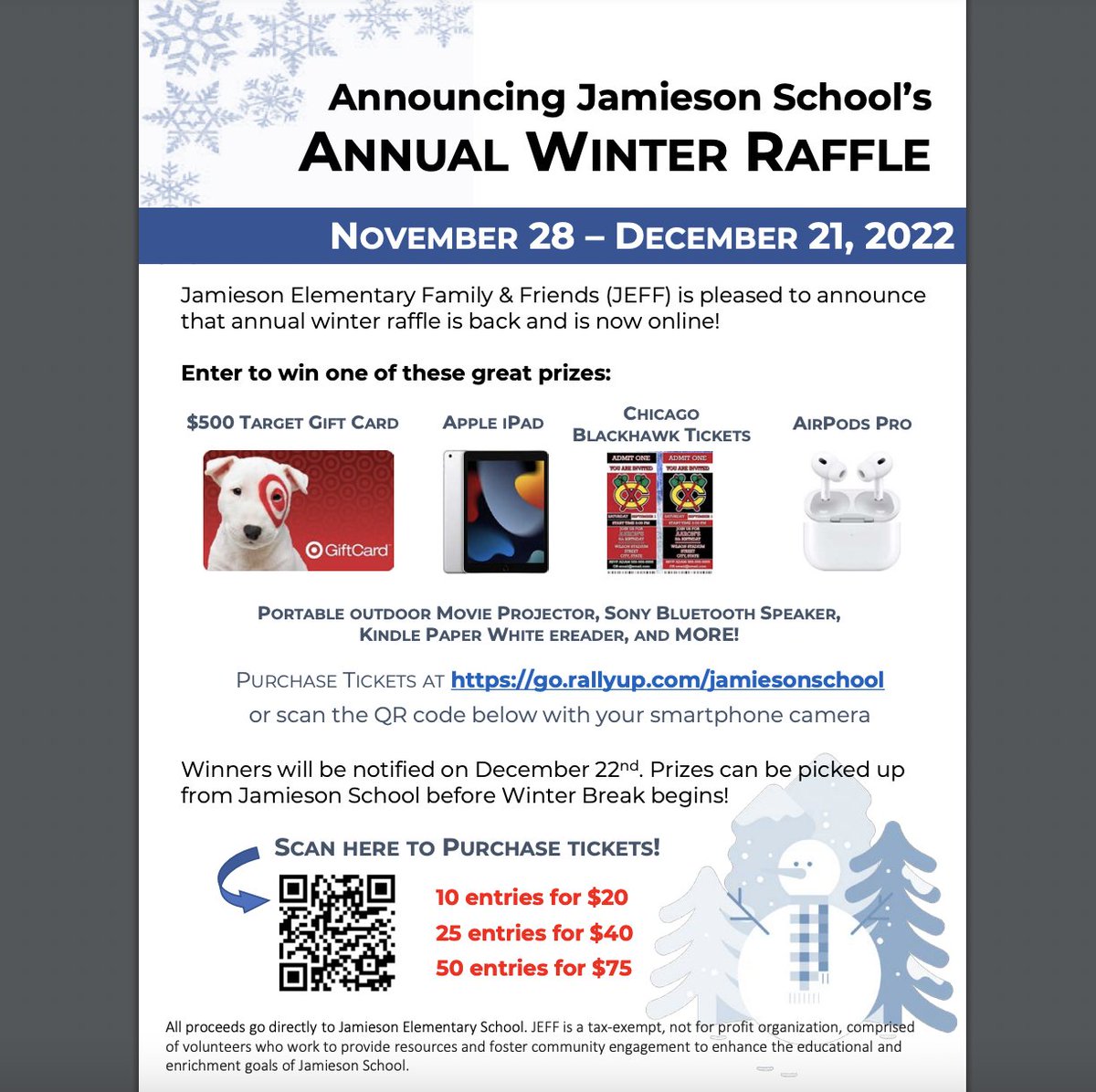 JamiesonSchool's tweet photo. And here is the link to buy your online raffle tickets: https://t.co/quVZF025yN https://t.co/17FoLIqzfP