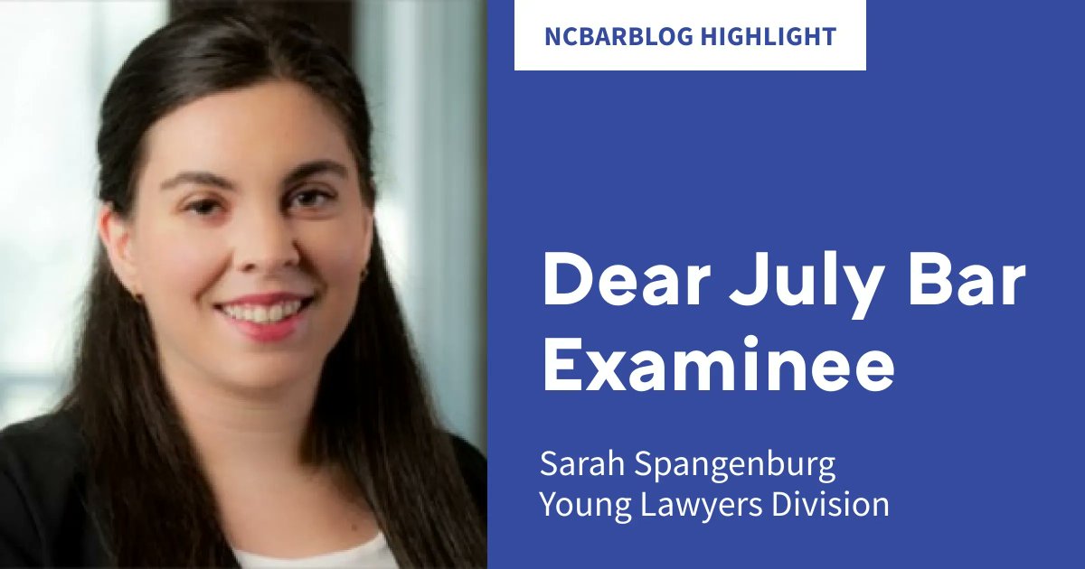 NCBAorg's tweet image. Preparing for the bar exam process is unlike anything most have completed before. Getting started on the N.C. Bar Application now could save you both time and money in the end. Read Sarah Spangenburg’s tips for July bar examinees on the #NCBarBlog: buff.ly/3GniMgJ.