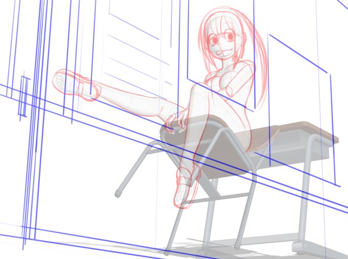 #このタグを見た人はラフ画とその完成絵を見せる
このへん 