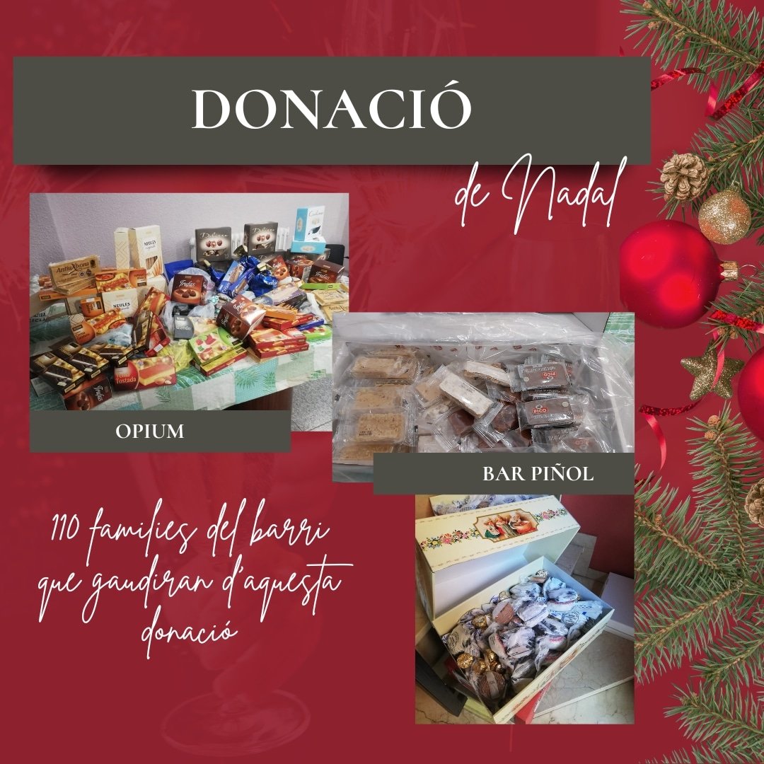 aavvbarceloneta's tweet image. Gràcies al @nebipinol i a @opiumbarcelona per aquesta donació. Portarà màgia a les 110 famílies del barri aquest Nadal✨

#AAVVBarceloneta #Nadal #ViuelNadal #BarPiñol #opiumbarcelona #labarceloneta #gentgran #families #donacio #solidaritat #donaciodenadal  #LaBarcelonetaMàgica