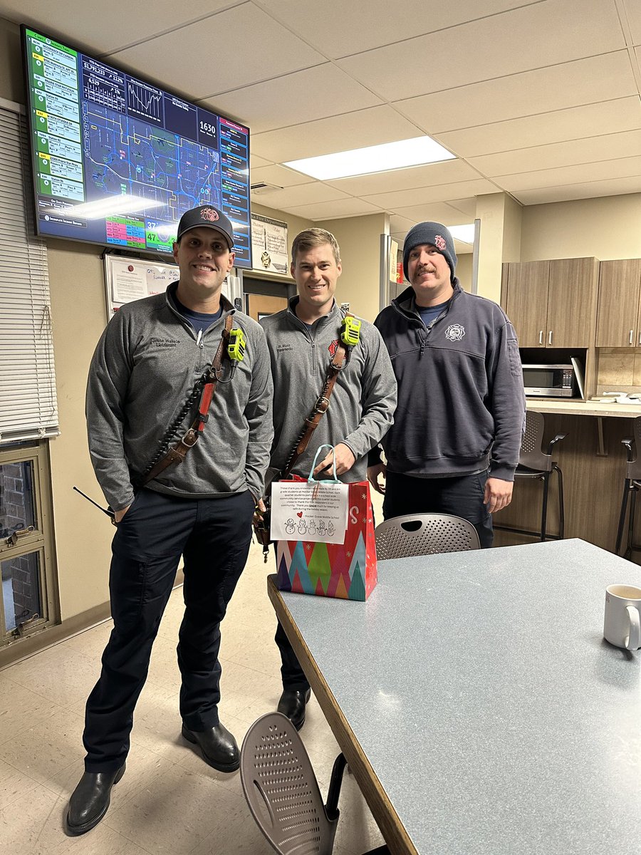 HGmrslong's tweet photo. Students @HockerGroveMS “wrapped” up 1st semester, decorating chocolate treats for first responders. Thank you “snow” much for keeping our community safe. @theSMSD #OneShawneeMission #OneHG https://t.co/9Aquyx6lOH