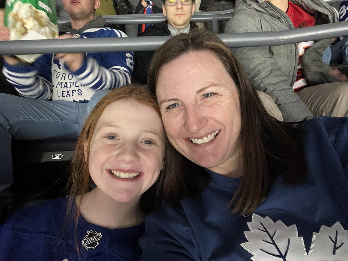 loriauld's tweet photo. Mother daughter fun at the leafs game #leafsforever https://t.co/FCLlnBA6SO