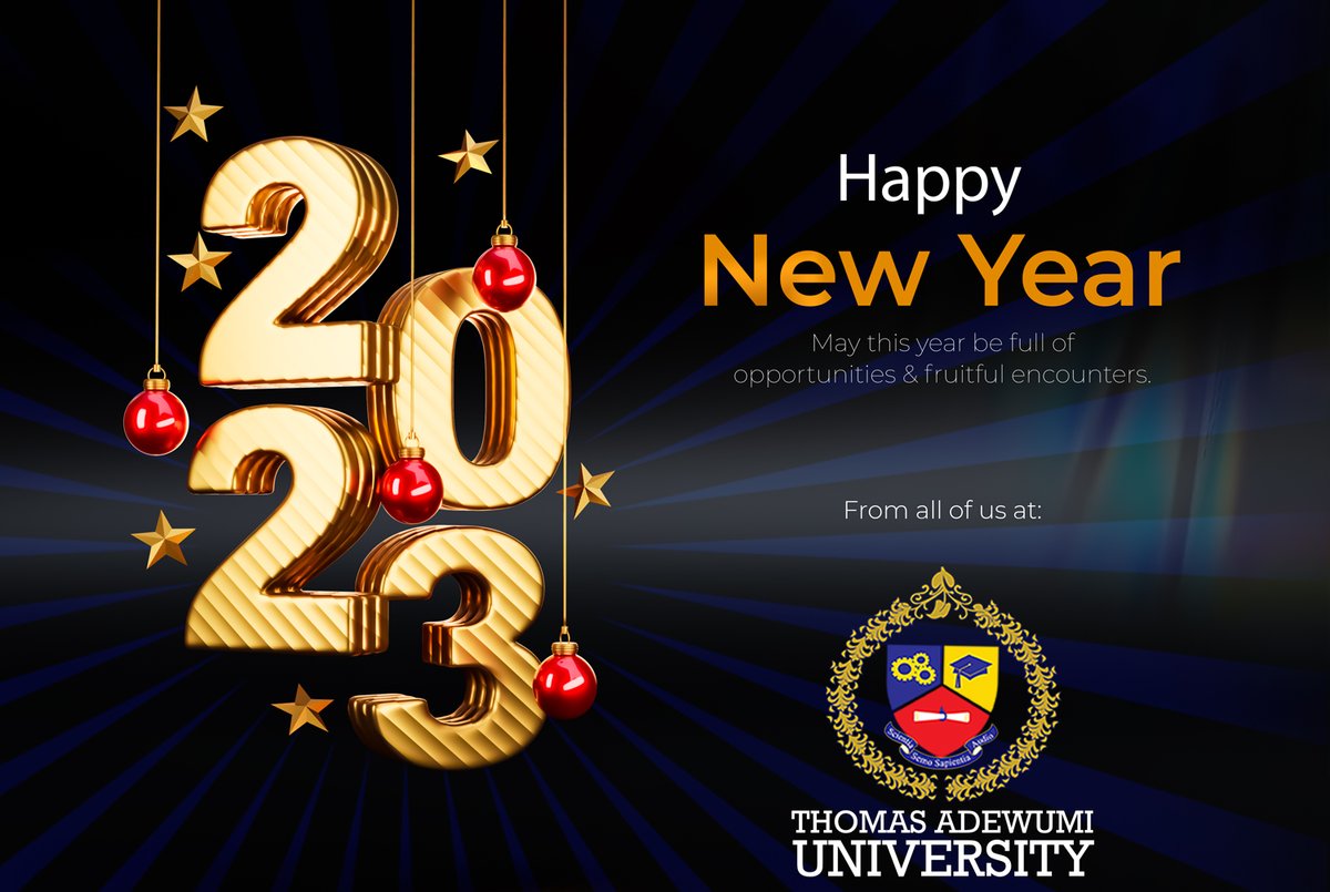 tau_university's tweet photo. Happy New Year 2023! 

We are estatic about all the blessings this new year holds for us all and we wish you the very best of the new year. 

#tau #happynewyear #year2023 #newbeginnings #toasttothenewyear #haveawonderfulyear #welcometothenewyear #welcometo2023 https://t.co/dKxtRmNqRY