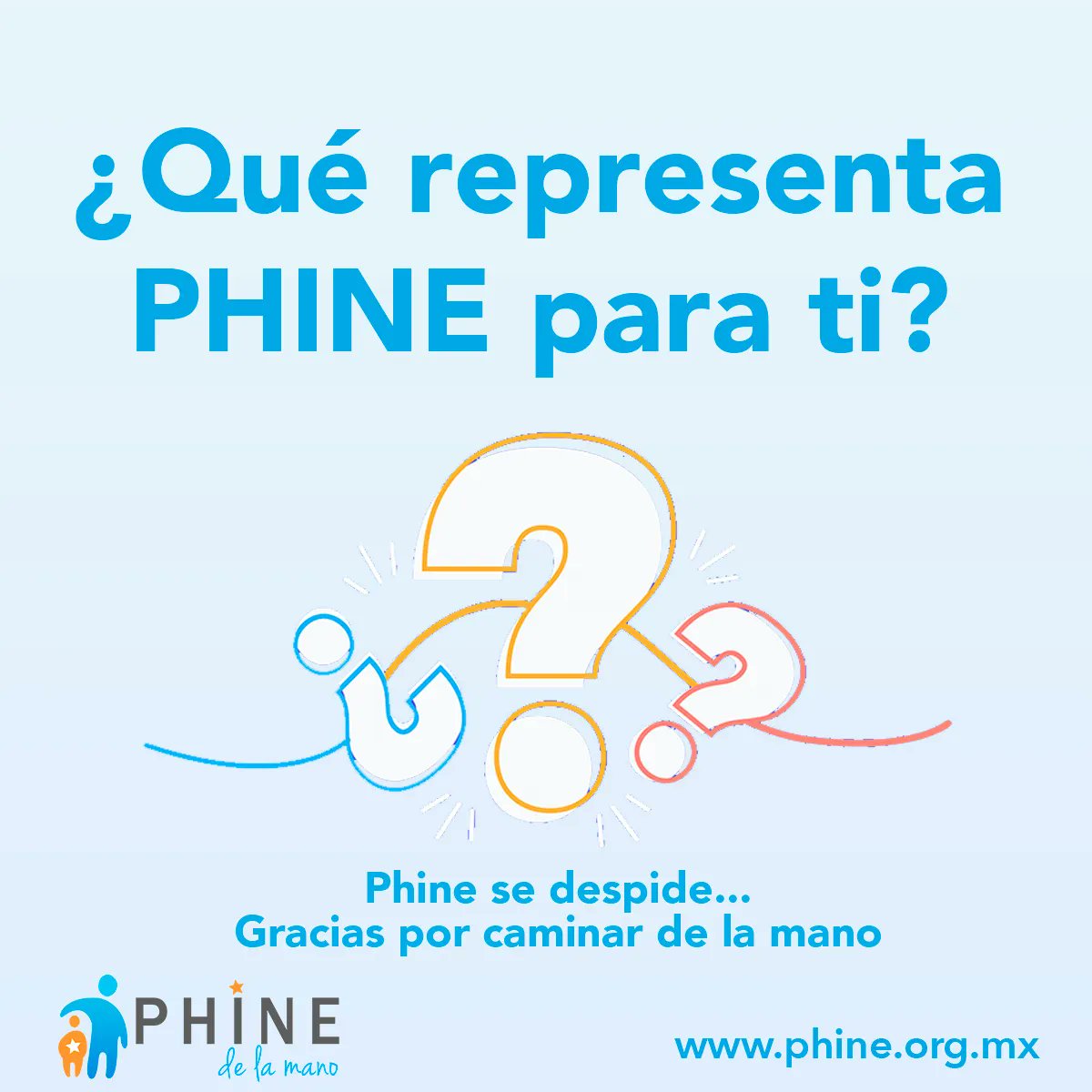 PHINE se despide…
Gracias por caminar de la mano
#SomosPhine