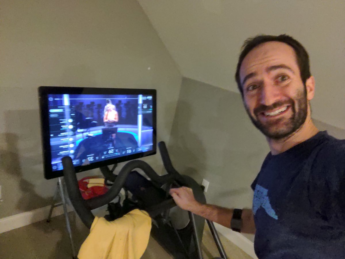 LittleBigGloms's tweet photo. Evan Zeitler from @UNCKidney. Started my ride late, so checking in from the bike. I'd estimate #MyTemp to be approximately 1000 degrees. No COI. #NephJC https://t.co/cM51lNBWt6