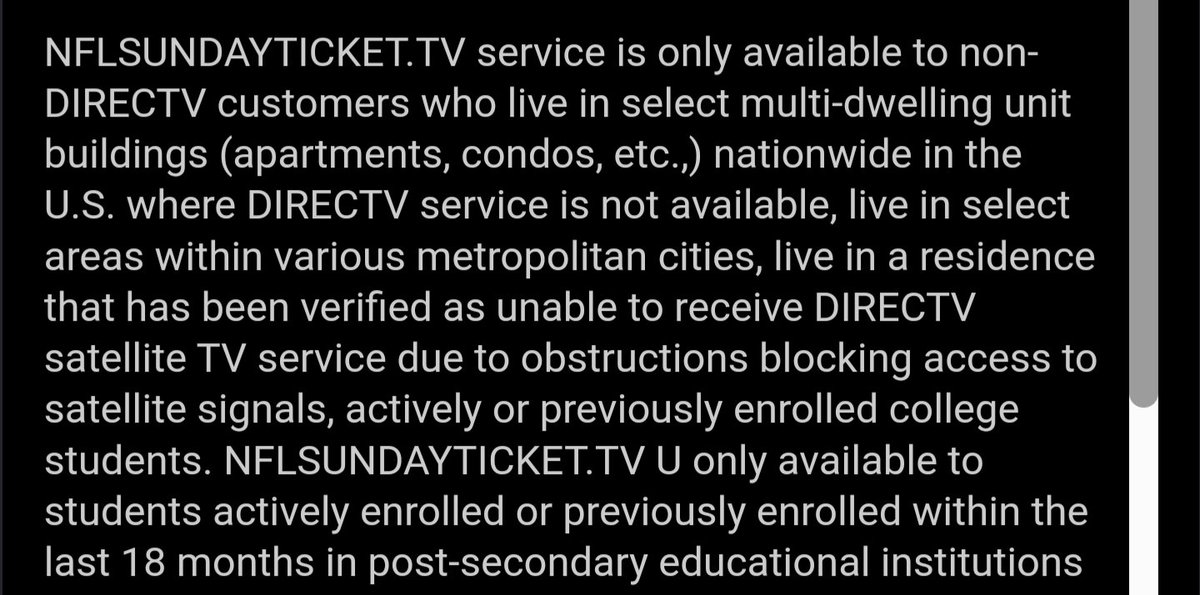 scalhoun28's tweet photo. @RichmondMurader @RobertSommers80 @JBFlint Direct from... DirecTV. I had multiple people try and sign up last year and call for them to say you need a physical dish to get the streaming. Going to YTTV would eliminate that issue. It's a good thing https://t.co/HSa4wjCvlJ
