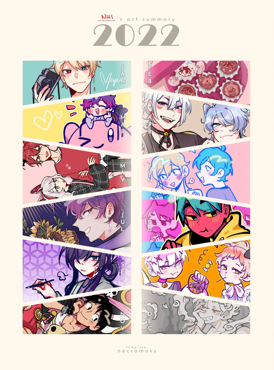 struggles to gather art for #Artsummary2022
i didn't draw as much as i had wanted to this year...