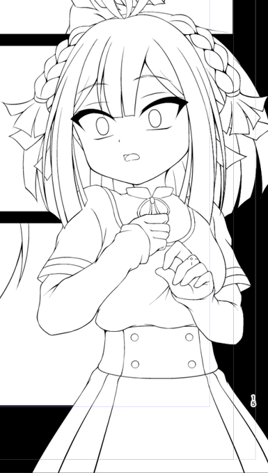 時間掛かったけどさっきのコマのペン入れ出来たじぇ! 