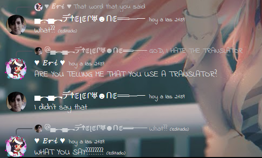 Erika_ChanUwU's tweet photo. (2/3) Tambien habia dicho esa palabra dos veces pero no pude tomar una captura por que las habia editado en estas dos imagenes https://t.co/eiHcmkbQ2K