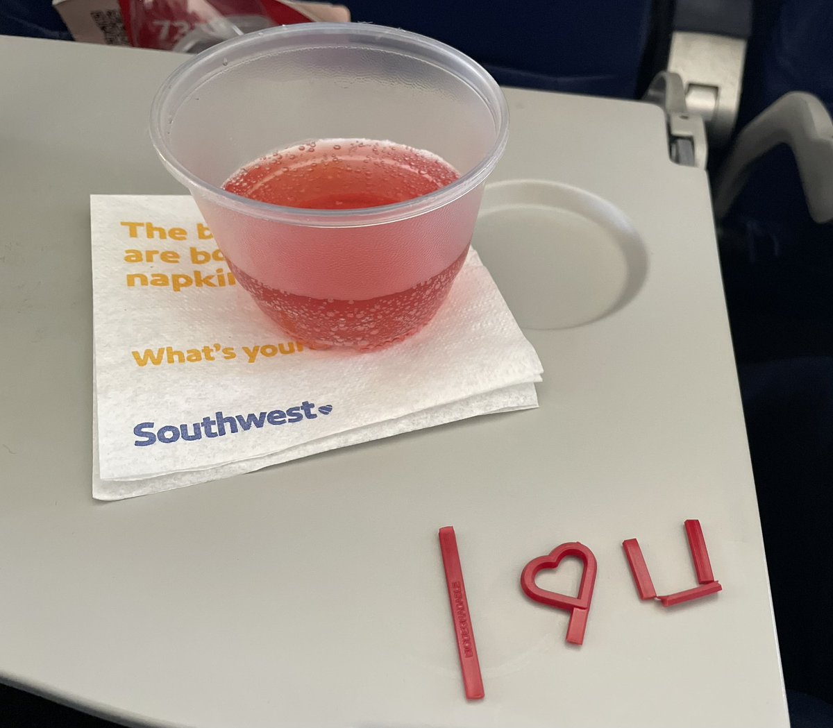 kileyhaught's tweet photo. Love message from my hubs on our @SouthwestAir flight today. https://t.co/AmbM3S31YJ