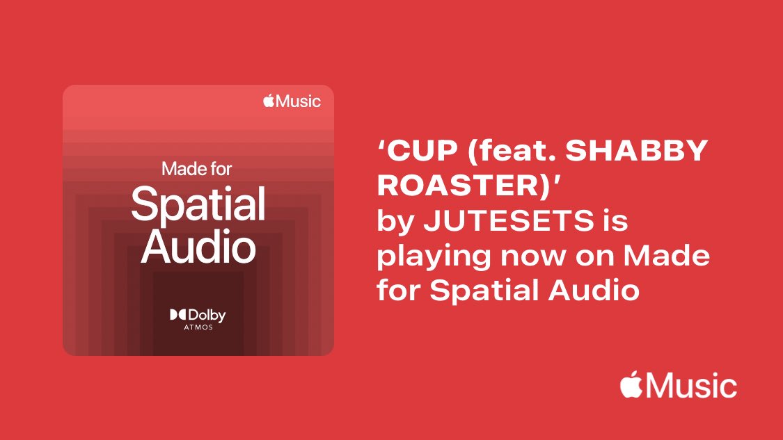 jutesets's tweet photo. Just passed a new Milestone on @AppleMusic. Thanks for listening!
https://t.co/6Fijt9Miep https://t.co/wI4UGlcriz