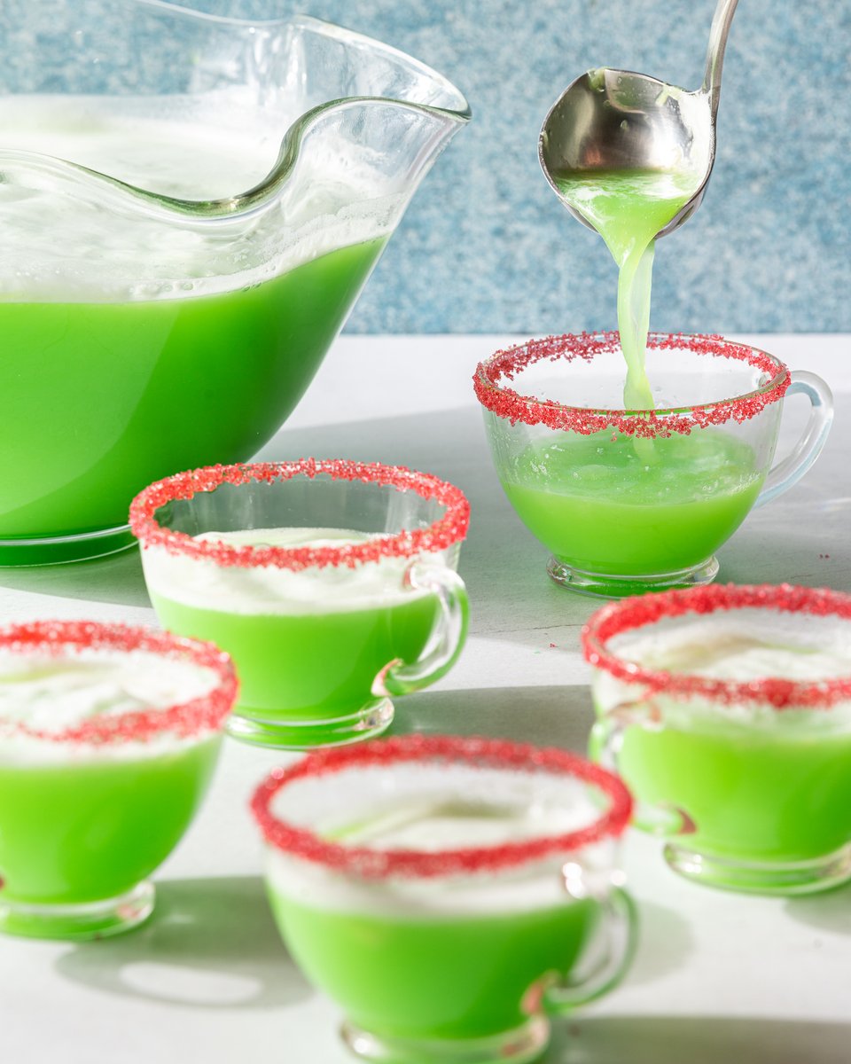 thekitchn's tweet photo. Grinch punch is the most festive holiday drink: https://t.co/WYkF1tjYD4 https://t.co/Ay0cM5otbo