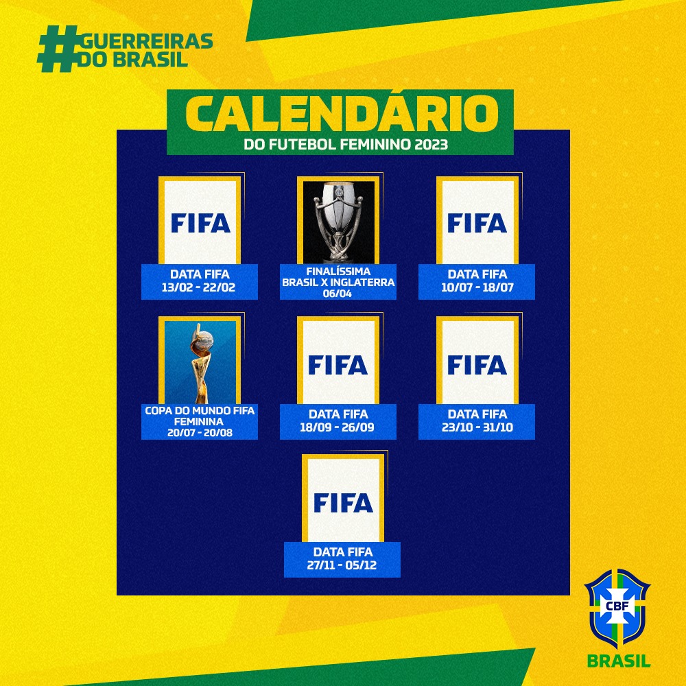 Confira o calendário completo do futebol feminino em 2023