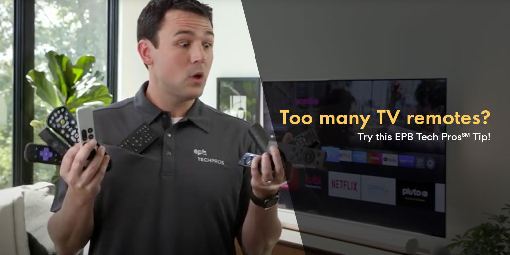 #HomeTechTip 👩‍💻 Suffering from way too many remotes? It may be time to #CutTheCord and start streaming with the Amazon Fire TV Stick so you can control your TV with just one remote. 
▶️Watch this #EPBTechPros video to learn more: ow.ly/C2QZ50M8cu6