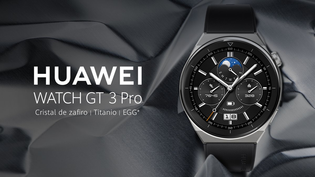 HuaweiMobileCo's tweet photo. ¡No pierdas ni un solo segundo! Descubre el HUAWEI #WATCHGT3Pro, con batería de hasta 14 días de duración. Diseñado para TI⌚ . Encuéntralo en: https://t.co/ivoUFfvH2V https://t.co/Pi5BrE2E8N