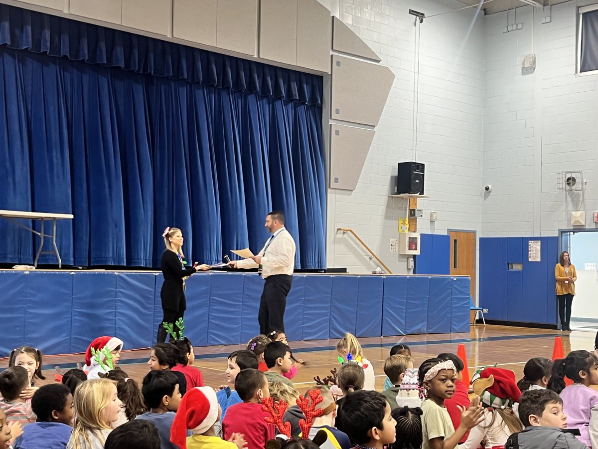 JFKOHARE's tweet photo. Another AWESOME all school meeting with Mr. Russo!  Students were acknowledged for showing how much they care for others.  A big congratulations to Mrs. Randazzo for receiving the teacher appreciation award for the month of December! What a great way to start the day! #JFKPROUD https://t.co/yzIXdACJE9