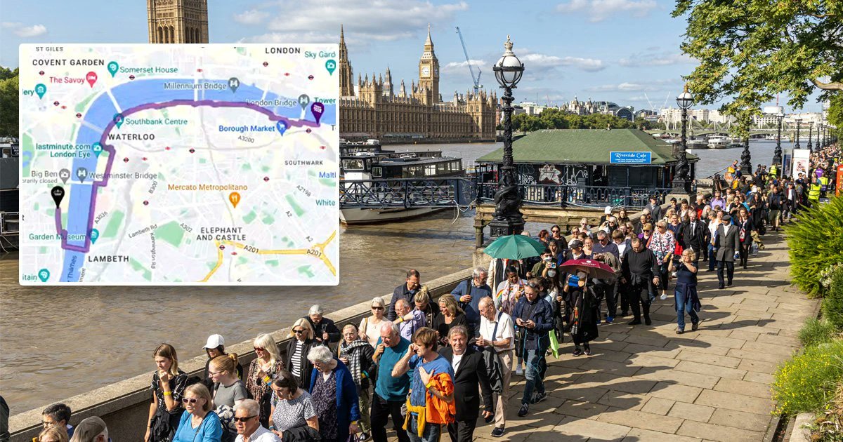 🚨LIVE UPDATE - The queue to mourn  Amanda's banishment is currently approx 2.4 miles long. Estimated queuing time is at least 9 hours. Queue starts at London Bridge. #TheTraitors
