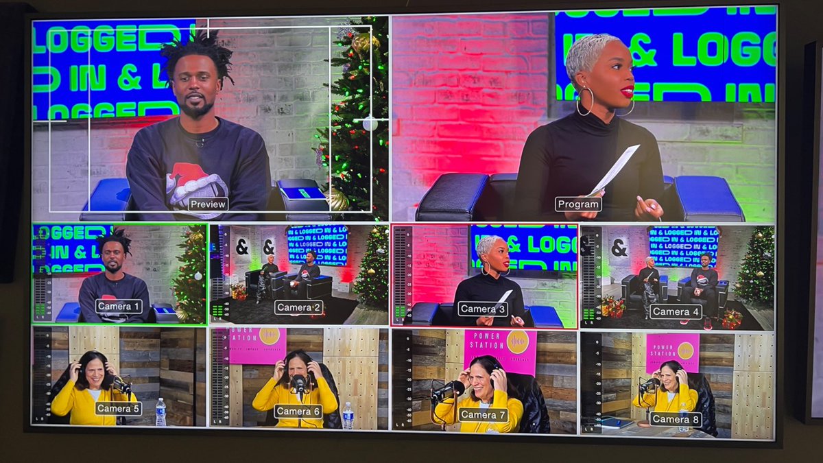 Always so fun to have TWO productions at the same time! <a href="/podvillemedia/">Podville Media</a> <a href="/powerstationpod/">Power Station</a> <a href="/andscape/">Andscape</a> <a href="/toldbySHE/">She.</a> <a href="/10zJohnson/">Martenzie Johnson</a> #podlife #media #mediaproduction