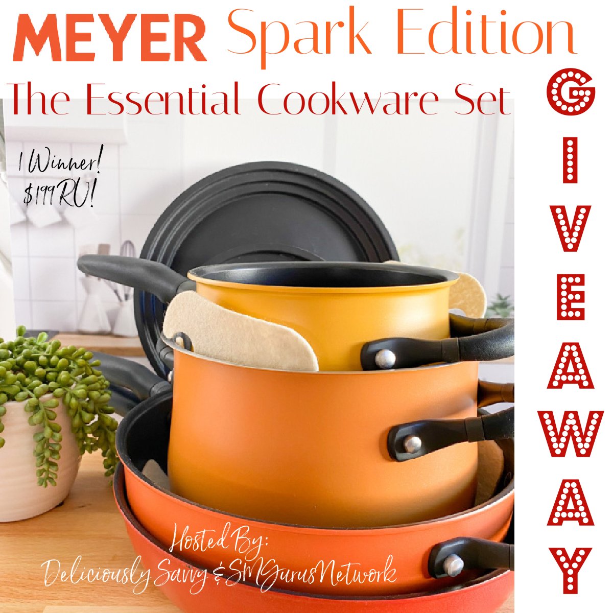 DeliciouslySavv's tweet photo. 🎉Giveaway Alert🎉Enter To Win The #Meyer Spark Edition 'The Essential Cookware Set' Giveaway! I ❤️ The Ingenious Stacking Design, Universal Lids, Pan Protectors &amp; More! #SMGNHolidayGiftGuide2022🎁@meyerlabs 

Enter Today &amp; Good Luck👉https://t.co/hfPtOf6tqW https://t.co/z2qQ4Se2Q8