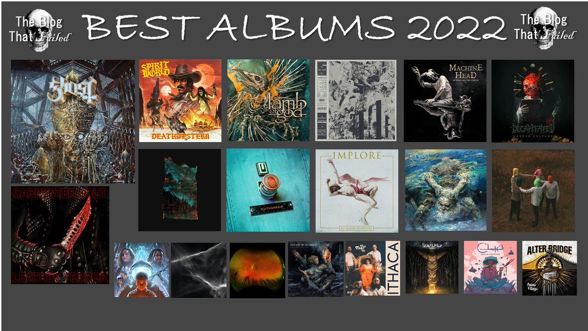 Work &amp; kids make blogging about music much harder but managed to pull together a Top 20 Albums of 2022  here. Love seeing some of the killer albums recommended by others on Metal Twitter so want to throw in my 2 cents. How does this compare to yours? theblogthatfailed.net/blog/best-meta…