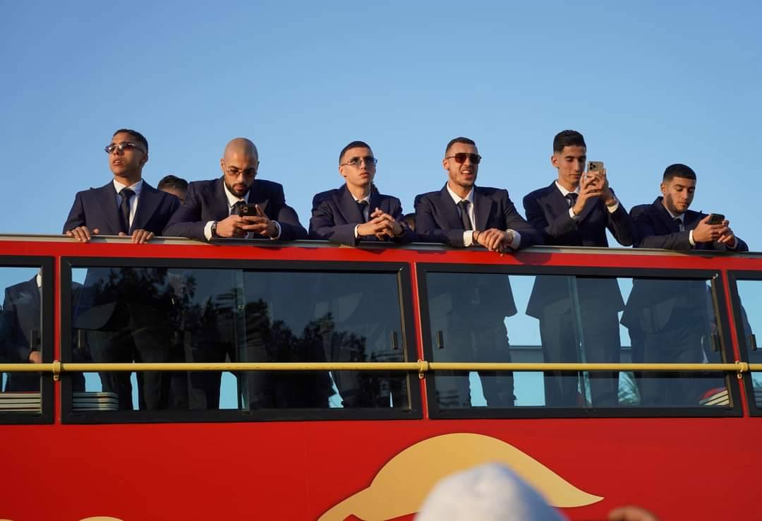 AfricaViewFacts's tweet photo. Morocco’s 🇲🇦 World Cup heroes arrive home after making history as the first African team to reach the semifinals. https://t.co/iQCxHchDQL