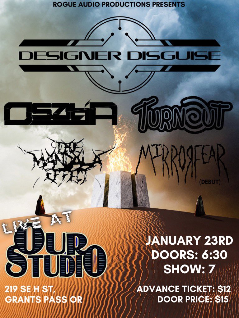 GRANTS PASS OREGON 2023. JANUARY 23RD. Supporting our homies in Designer Disguise! Who we seeing?!