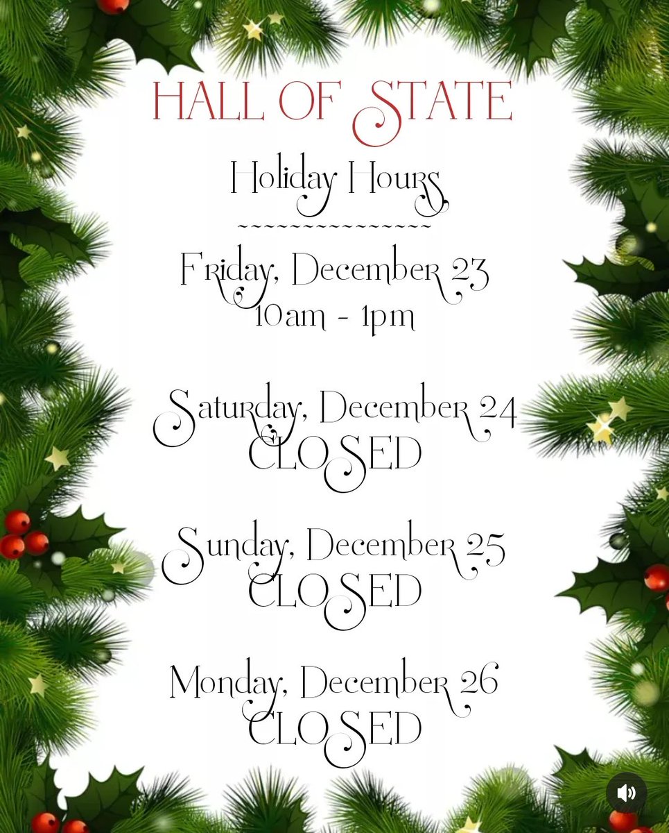 Merry Everything &amp; Happy Always! 💚

#HolidayHours #Holiday #HallOfState #FairPark #Dallas #Texas #HistoryHappensHere <a href="/dallashistory/">DHS</a> <a href="/fairparkdallas/">Fair Park Dallas</a>