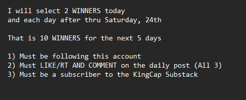 MNLCap23's tweet image. Since the Holidays are coming up, I'd like to extend my appreciation to all 🙏

I have decided to GIFT a 7 DAY PREVIEW of the Member's Portal beginning today thru Christmas 🎄🎅🎁

If you'd like to enter this drawing, please follow the directions below 👇 starting with this post