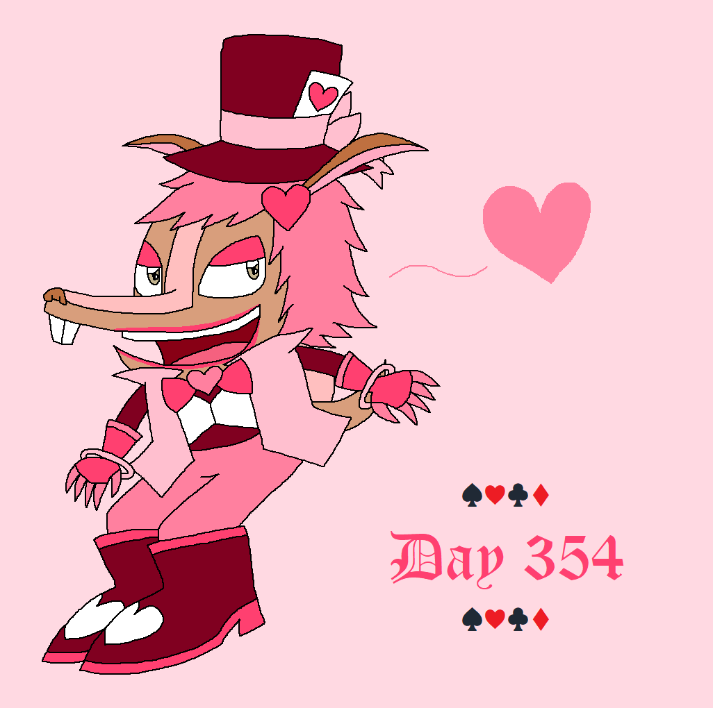JosieRiki's tweet photo. Day 354 - Milo Toothpick the Mad Hatter of Hearts is being beautiful in pink.
#2022project #AliceInWonderland #JosieInMysteryland #SlyCooper #OC #MiloToothpick #MadHatter #hearts #MadHatterOfHearts https://t.co/lDf4LsM2eF